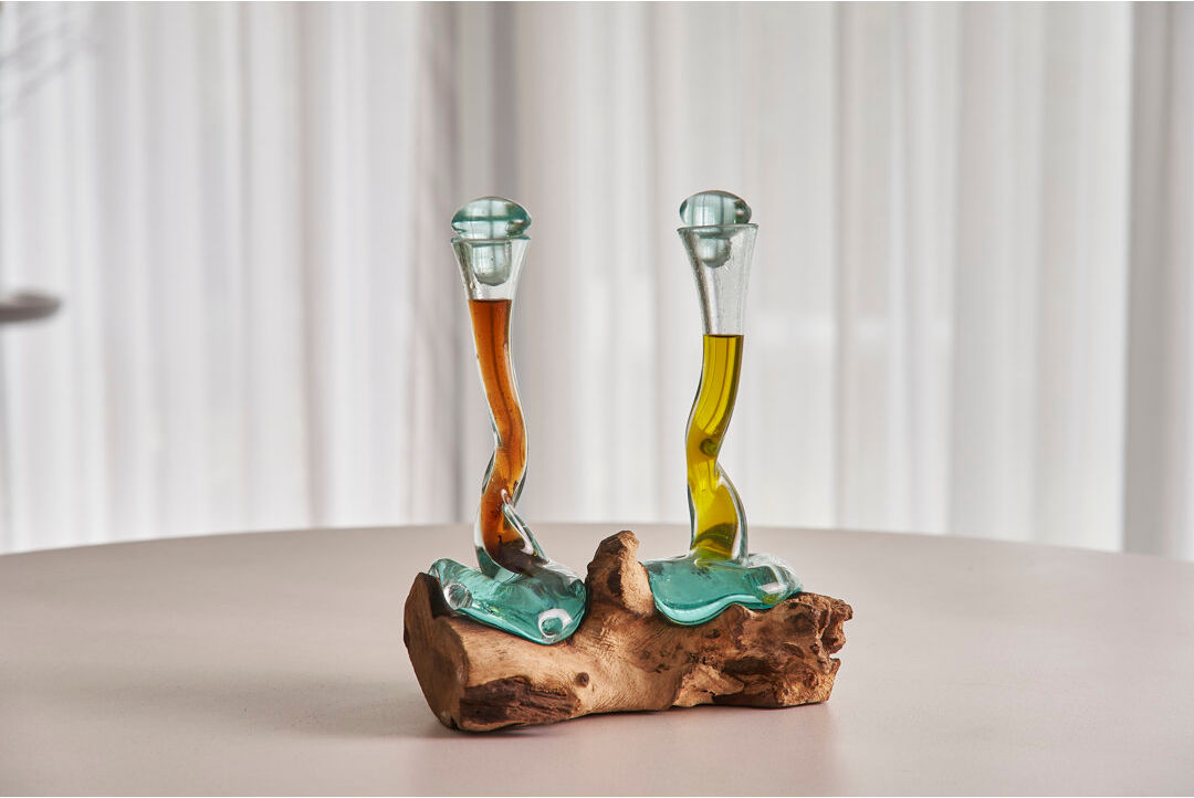 Trent Austin Design Oil and Vinegar Set Brown