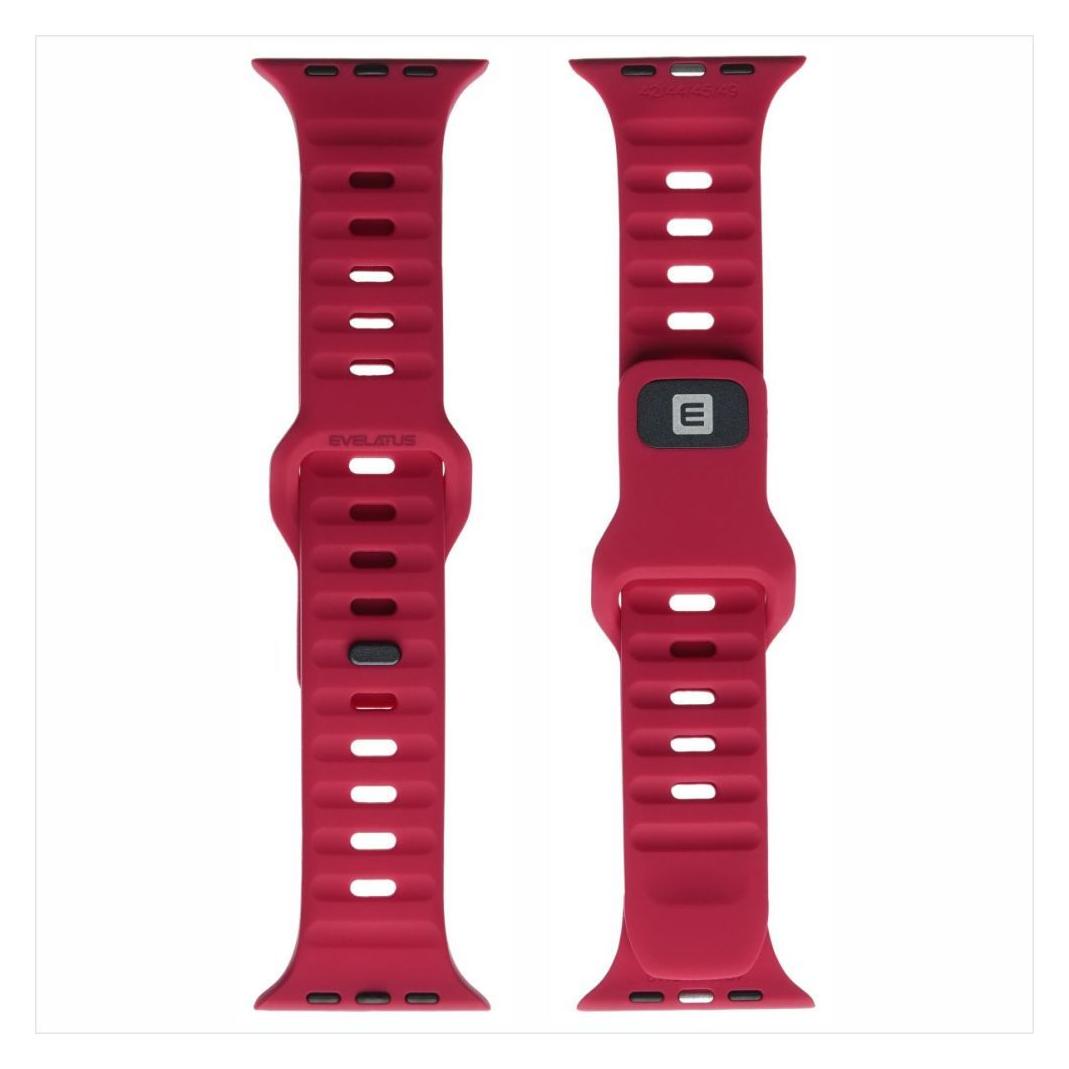 Evelatus Strap Watch 38/40/41 Sport Silicone Loop Dark Red (Silicone) (EVELATUS)