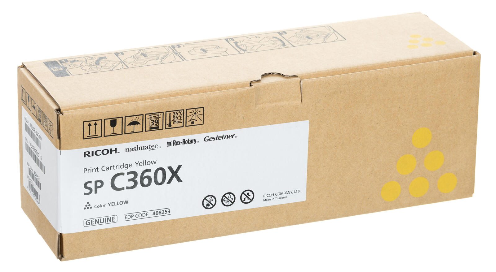 RICOH Original Toner SP C360X gelb 408253