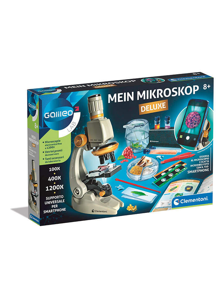 Clementoni Galileo-Experimentierset "Mein Mikroskop Deluxe" - ab 8 Jahren - onesize