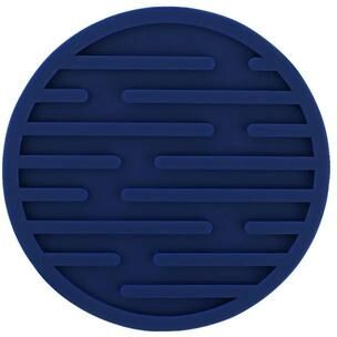 Uplift Essentials Silicone Heat Resistant Drink Coaster Pad dark Blue