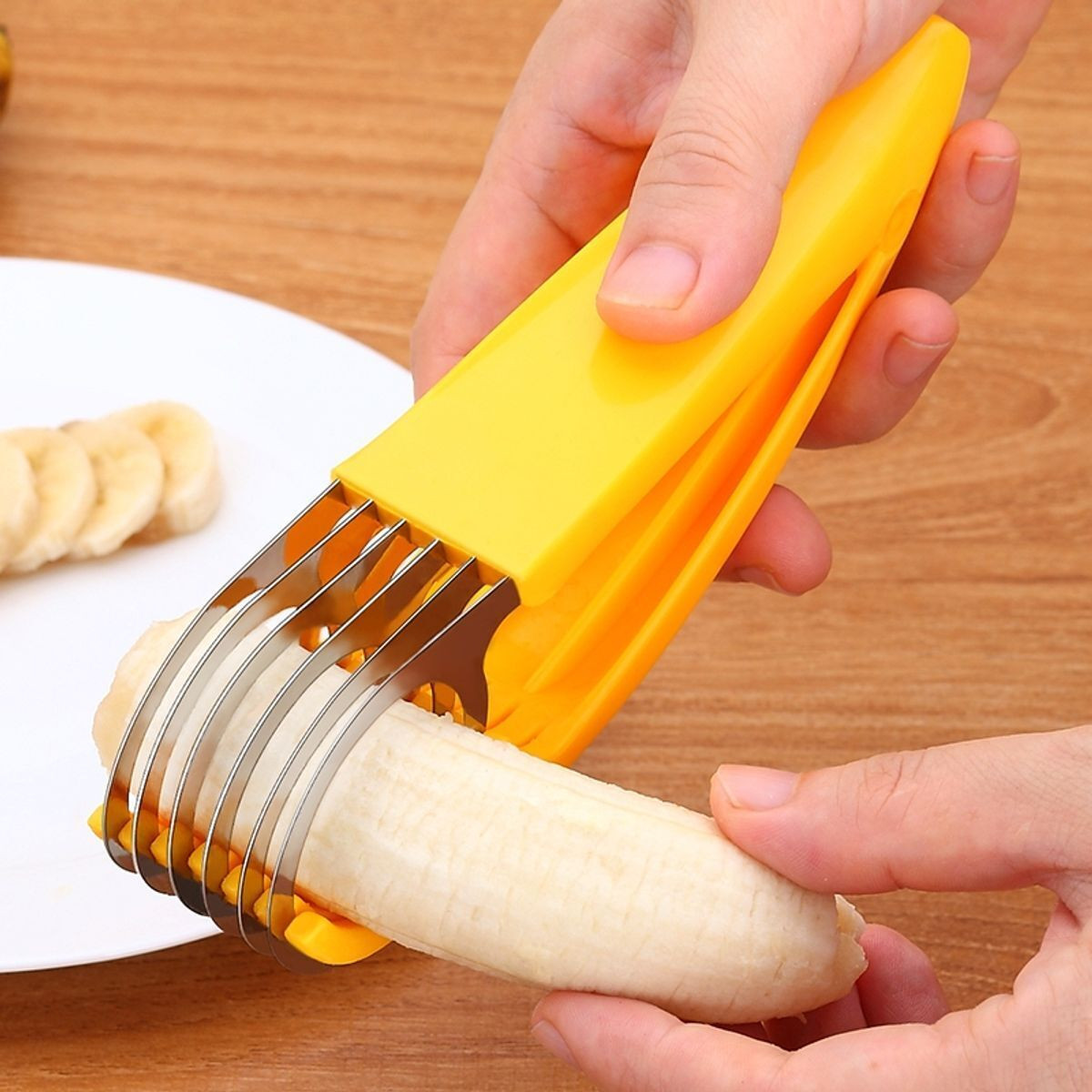 König Design Bananensnijder en Worstsnijder Geel