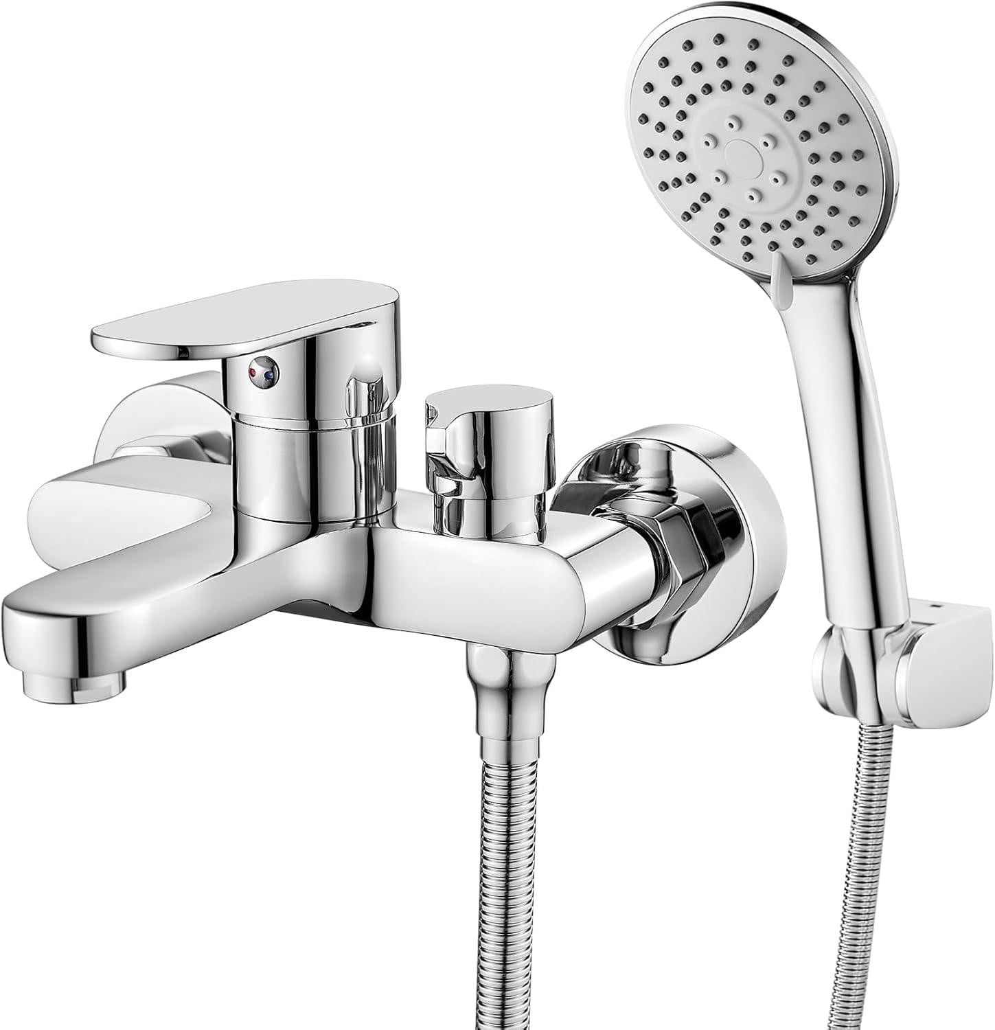 Merkloze doucheset met handdouche en sprayfunctie van messing voor de badkamer