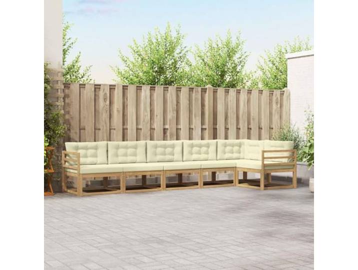 RJPLMFV Sofa-Set für den Außenbereich, 4-teilig, Akazie, Weiß Verstellbare Rückenlehne, Lattenrost, bequem, pflegeleicht, für Garten und Terrasse