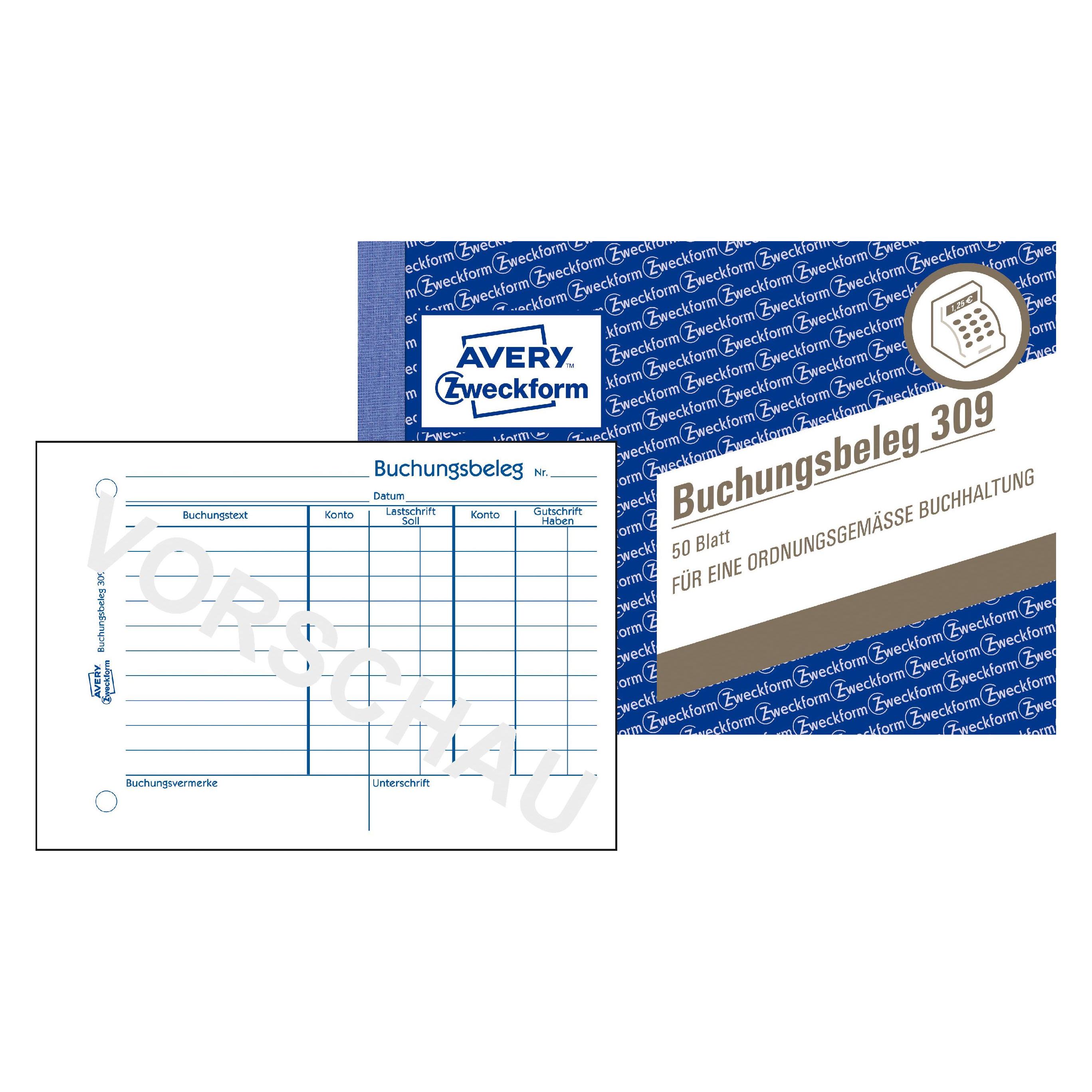 Avery Buchungsbeleg (50x) (21139047)