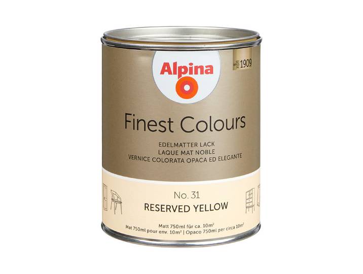 Alpina Lack Finest Colours Reserved Yellow 0.75 l Matt