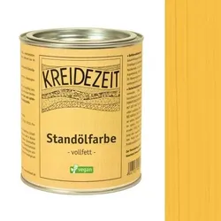 Kreidezeit Standölfarbe vollfett gelb - 0,75 l Dose