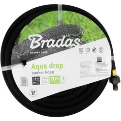 Perlschlauch Tropfschlauch Schwitzschlauch Bewässerungsschlauch AQUA-DROP 1/2" 15m Gartenschlauch Bradas WAD1/2015
