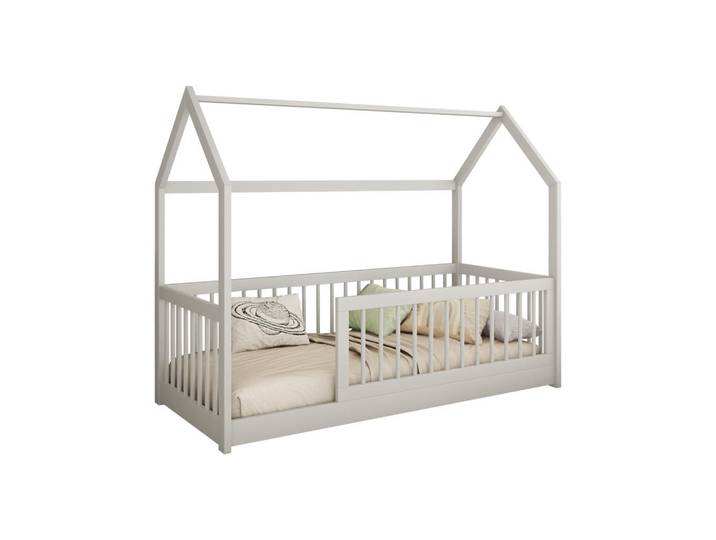 Mirjan24 Hausbett Greta 90, Kaschmir, Holz, Rechteckig, 90x200 cm, Babymöbel & Kindermöbel, Kinderzimmer & Jugendzimmer, Kinderbetten, Spielbetten