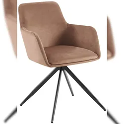 DELUKE Esszimmerstuhl PELON - Samt Braun 56x62x81 cm | Essstühle Esszimmerstühle Küchenstühle Wohnzimmerstühle