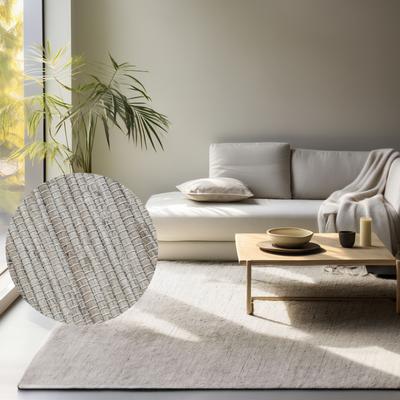 Teppich HANSE HOME "Dhaka Juteteppich", weiß (naturweiß), B:80cm H:5mm L:150cm, Jute, Teppiche, Teppich, Läufer, handgewebt, Jute, Wolle, Natur, Wohnzimmer, Flur, Klassisch