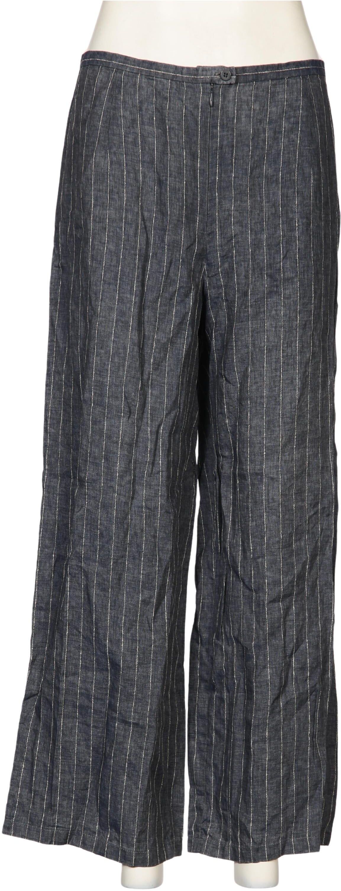 Evelin Brandt Berlin Damen Stoffhose, Marineblau, Gr. W30, Leinen - Second Hand