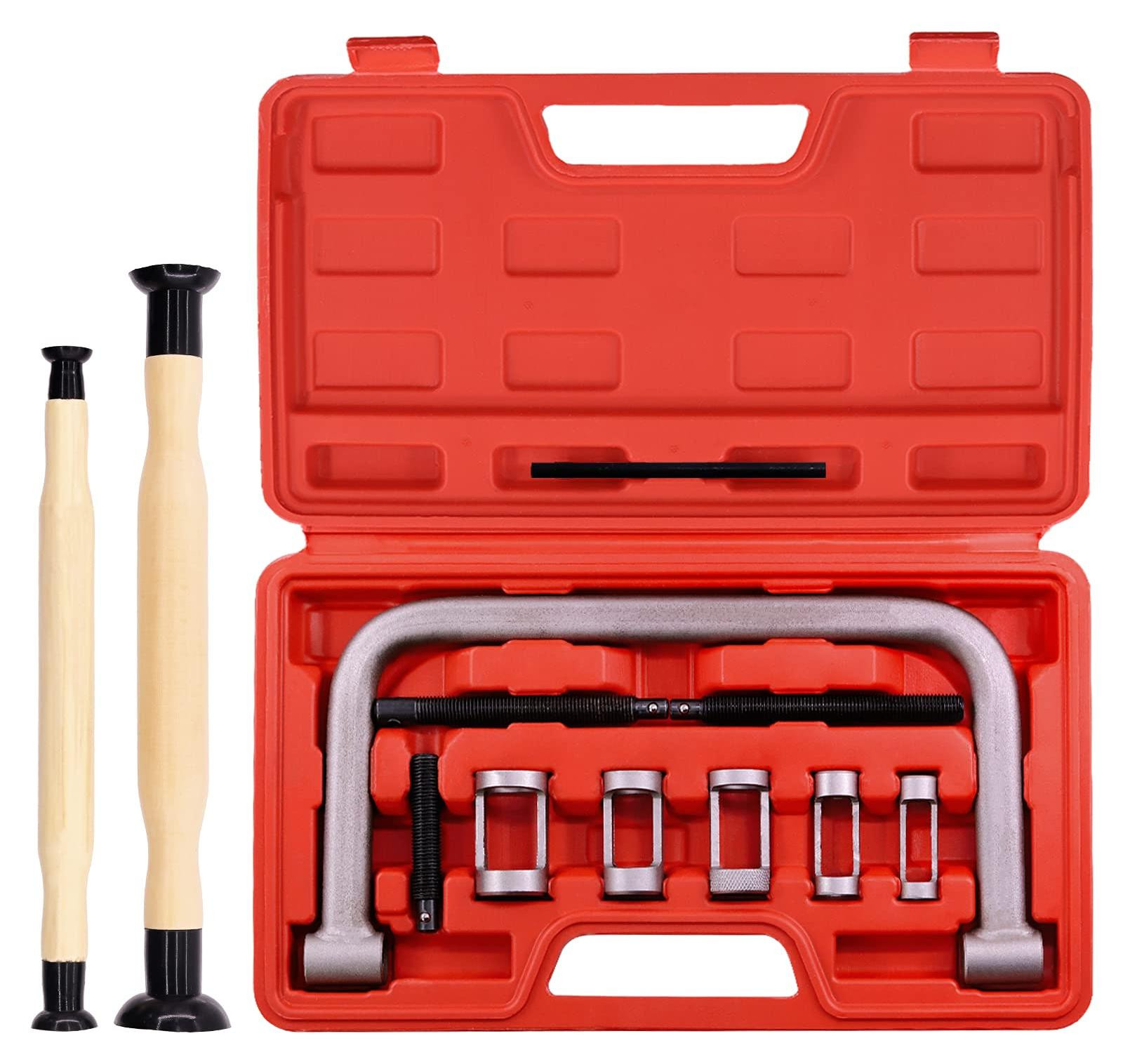 Selius 12 stuks klepveer compressor en C-clamp compressie tool set
