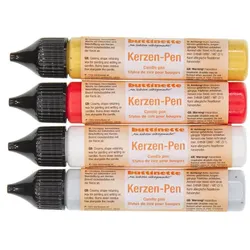 buttinette Kerzen-Pens "Weihnachten", 4x 28 ml