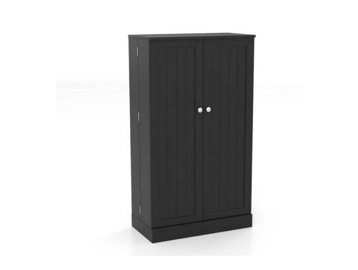 Rangement optimisé armoire de cuisine 104 cm étagères réglables 2 portes kit anti-basculement
