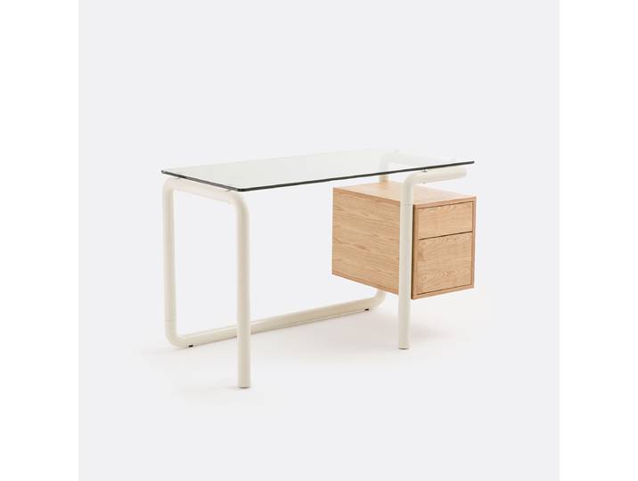 LA REDOUTE Bureau 2 tiroirs, TOLORA Beige Ecru