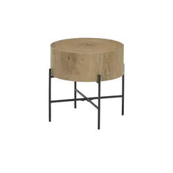 Höffner Home Beistelltisch  Neufra , holzfarben , Maße (cm): H: 45  Ø: 45