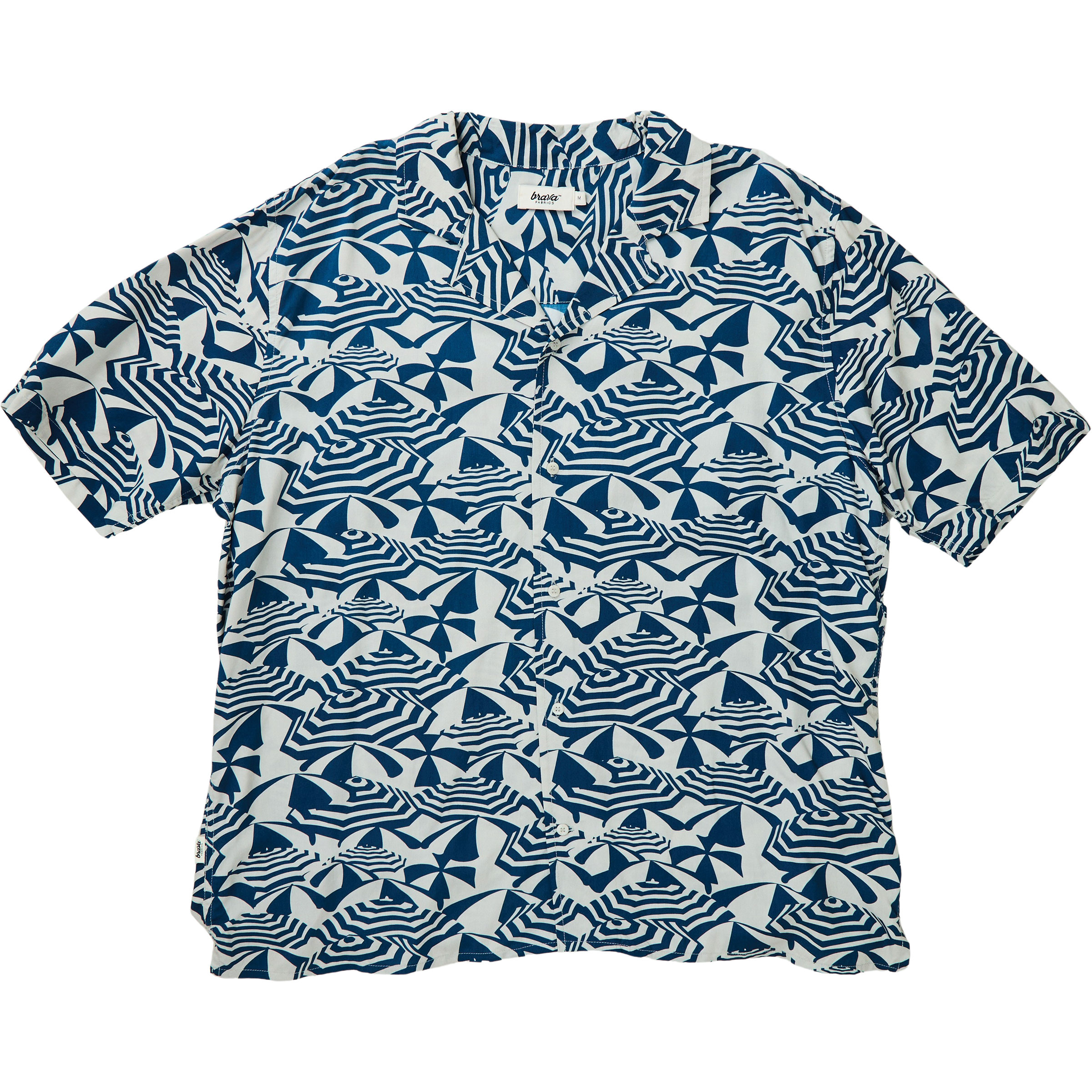Brava Fabrics Sombrillas Aloha Herren Hemden blau Größe S Lifestyle Schnell trocknend