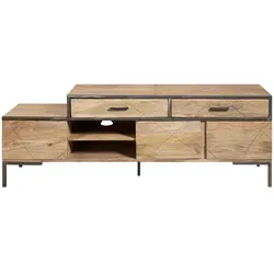 WOLFMÖBEL TV-Lowboard Stadium Holz Orange Mango