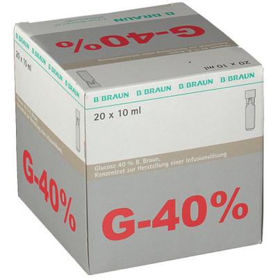 Glucose 40% B.Braun Mini Plasco connect Inf.-L.-K. 20x10 ml Infusionslösungskonzentrat
