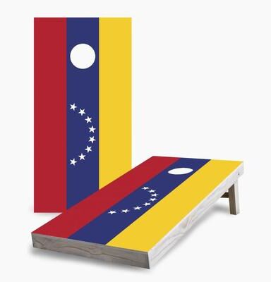 Skip's Garage Venezuelan Flag Cornhole Boards