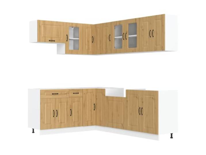 HKTMGDNG 11-TLG. Küchenschrank-Set Kalmar Küchenzeile Artisan-Eiche Modulares 11-teiliges Design für die Küche mit höhenverstellbaren Füßen, viel Stauraum und robuster Pflegeleichtigkeit.