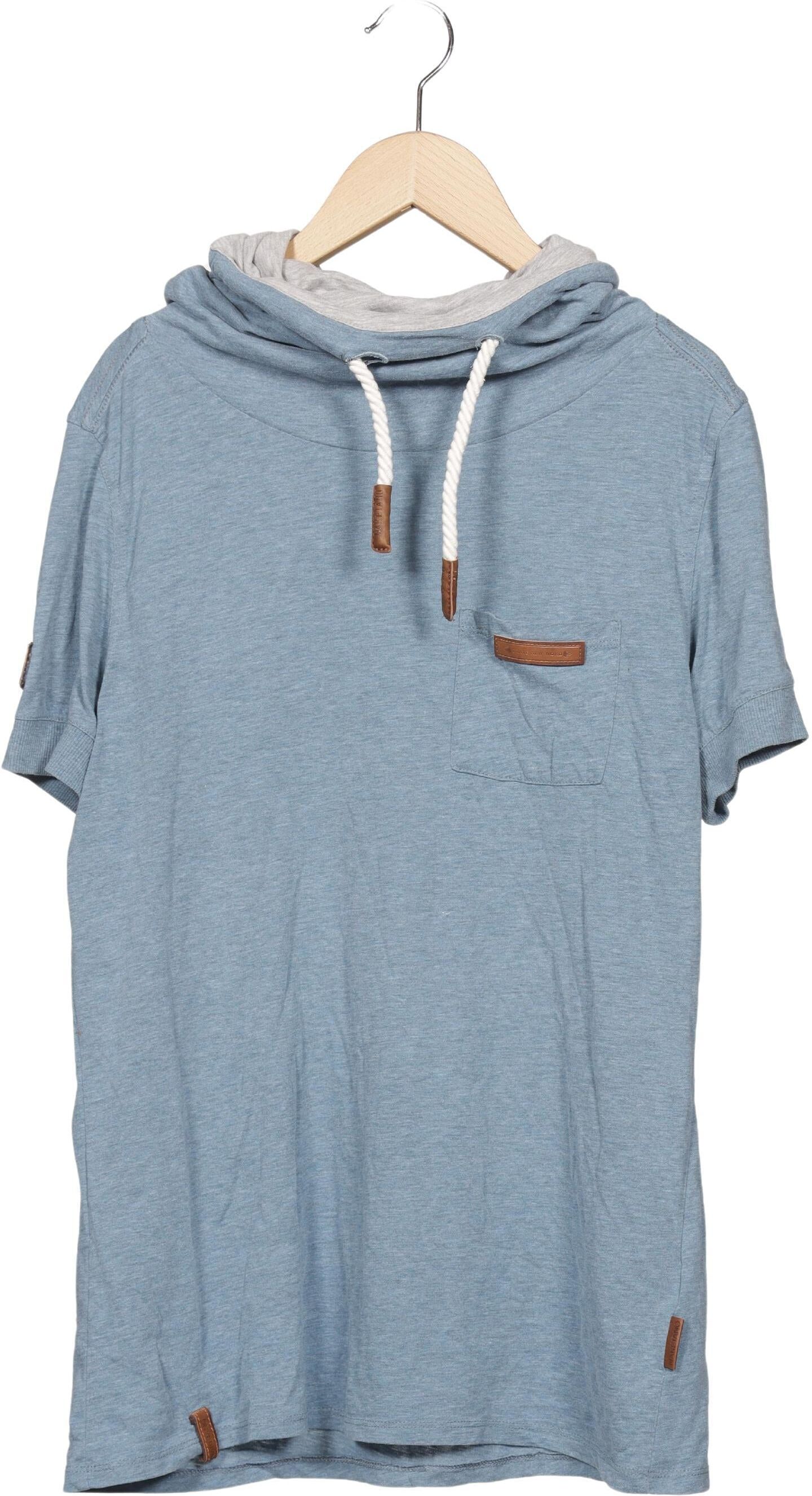 Naketano Herren T-Shirt, Hellblau, Gr. S, Synthetik / Baumwolle - Second Hand
