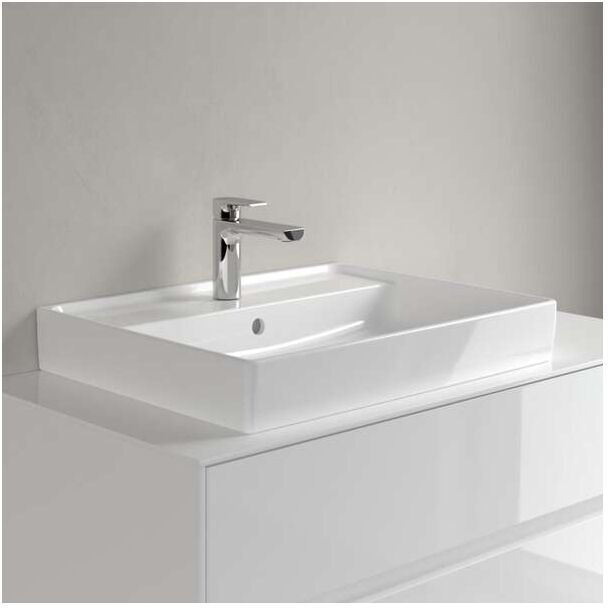 Villeroy und Boch Villeroy & Boch Collaro Waschtisch 4A336001 mit Hahnloch und Überlauf, 60x47cm, weiß