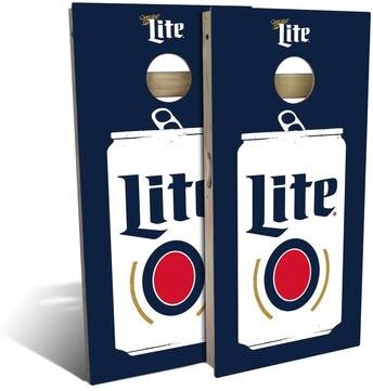Skip's Garage Miller Lite Vintage Outdoor Cornhole Board Set