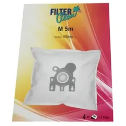 Staubsaugerbeutel Filterclean Vliesfilterbeutel M 5m, 4 St. für alle kompatiblen Miele Staubsauger, keine Originaltüte
