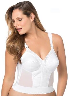 Plus Size Women's Exquisite Form® Fully® Longline Wireless Bra 5107532 by Exquisite Form in White (Size 40 C)