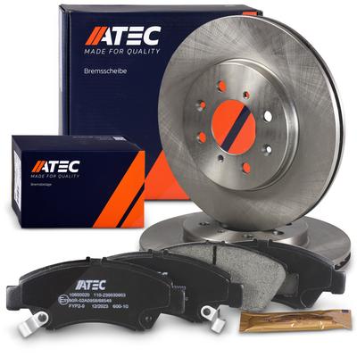 Atec Bremsscheiben + Bremsbeläge Vorderachse Belüftet [Hersteller-Nr. 40576049] für Honda