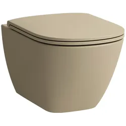 Tiefspül-WC wandhängend LUA 520x360 silent flush, spülrandlos, verdeckte Befestigung weiß