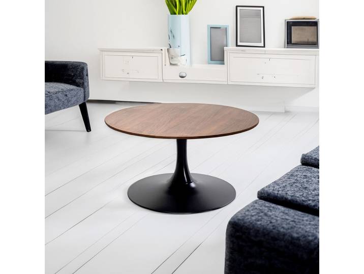Table basse schickeria 80cm noyer et noire kare design