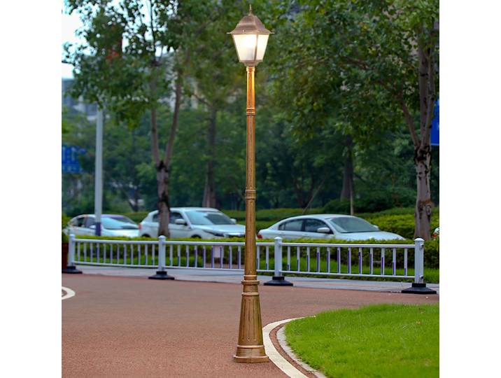 Mât de lampadaire européen, à une extrémité, en aluminium moulé, pour jardin, 220V, environ 260CM