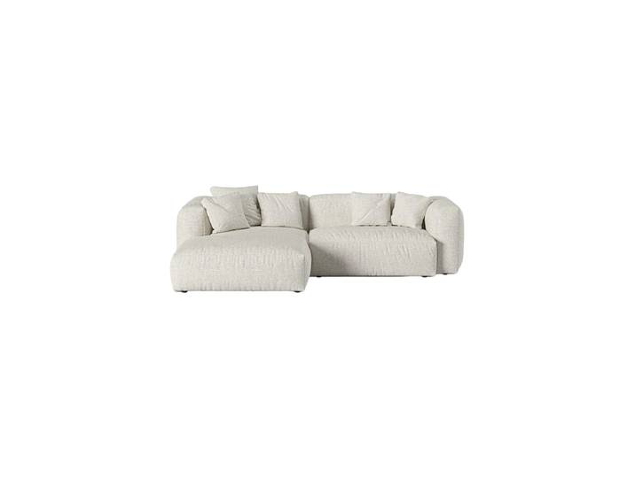 Modulares, 3-Sitzer Design Ecksofa „Martina“ Bouclé Greige Melange Micadoni