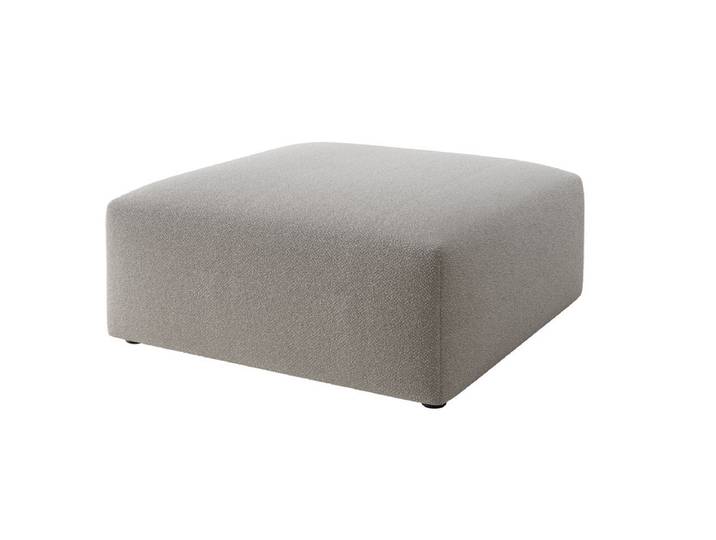 Beistellhocker 80 cm Snug aus Bouclé - Weiß - Bouclé - Luxusbetten24