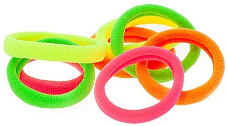 Haargummis "Neon", 8 Stück