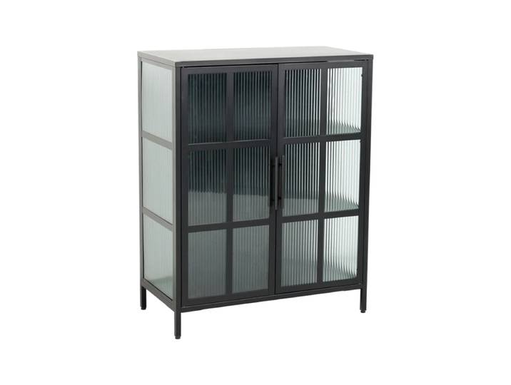 Kleiner Design Vitrinenschrank „Steel Now“ Schwarz, Transparent Invicta Interiors