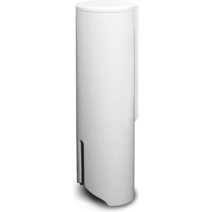 Fackelmann Wattepadspender Tecno 86910, weiß, zum Kleben, 6,5 x 24 cm, aus Kunststoff