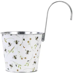 Esschert Design, Blumentopf, Blumentopf mit Haken 'Bienenmuster' (15.90 x 26 cm)
