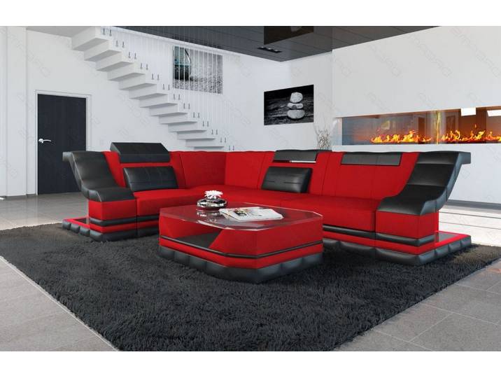 Stoff Ecksofa Bianchi L-Form