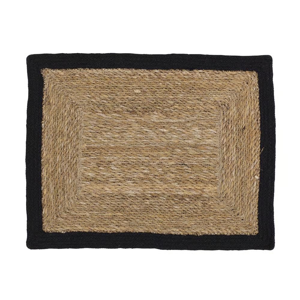 Dixie Emil placemat naturel-zwart