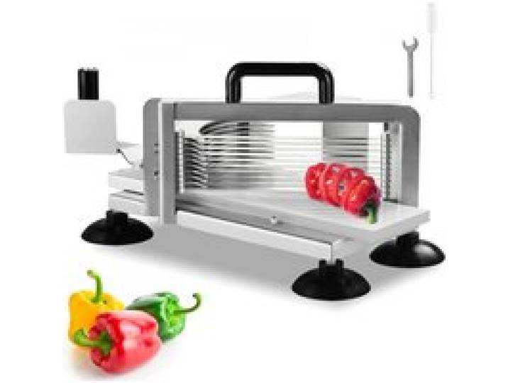 VEVOR Kommerzieller Tomatenschneider, 1/4 Zoll Tomatenschneider, Hochleistungs-Tomatenschneider aus Edelstahl, Manueller Gemüseschneider, zum Schneiden von Tomaten, Gurken, Bananen