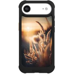Nivocase Hülle für Apple iPhone Air Stossfeste Handyhülle NIVOmax Case Schwarz Natur Sonne Pampasgras (Apple iPhone Air), Smartphone Hülle, Schwarz