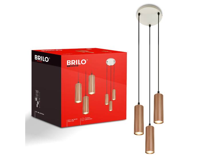 BRILONER LEUCHTEN LED Pendelleuchte IDA , braun (coffee), Leuchten, Ø21,5 cm, Esszimmer, Esstisch, Wohnzimmer, LED Pendelleuchte