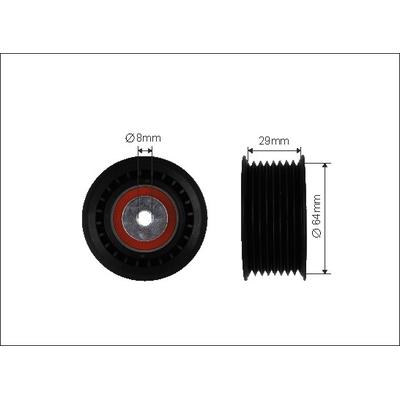 CAFFARO Umlenk-/Führungsrolle, Keilrippenriemen 500035 für Mercedes