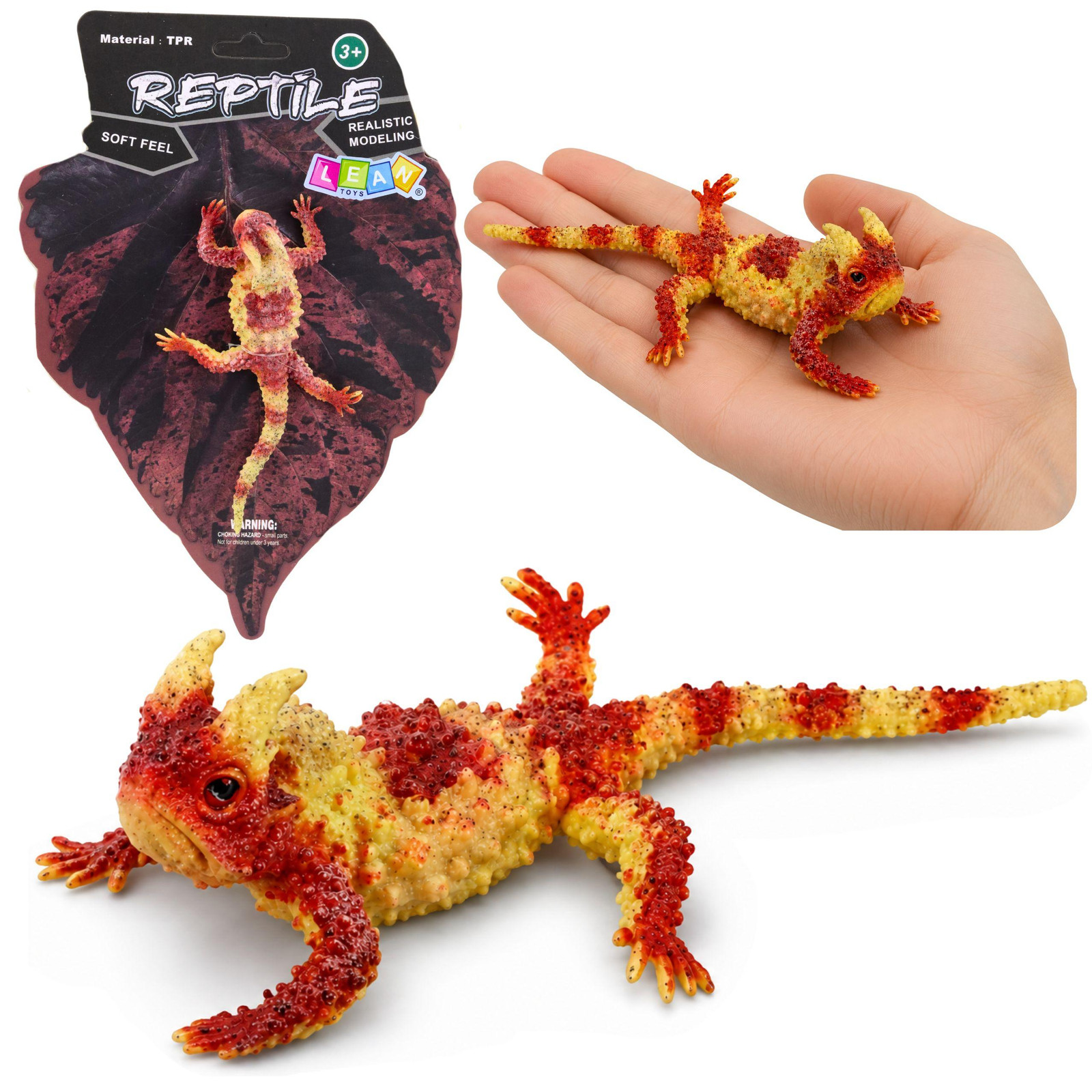 Lean Toys Moloch Rekbaar Rubberen Beeldje Realistisch Reptiel 14 cm