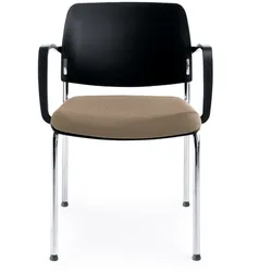 Profim Bit 560H Konferenzstuhl, 4-Fuß, Sitz gepolstert, Rückenlehne aus Kunststoff frei konfigurierbar