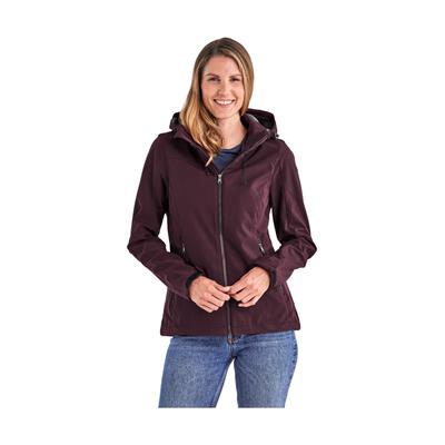 Softshelljacke KILLTEC "Damen Softshelljacke", Damen, Gr. 40, lila (brombeer), Oberseite: 100% Polyester.Rückseite: 100% Polyester, Jacken Softshelljacke, Wasserabweisende, winddichte Softshelljacke mit abnehmbarer Kapuze